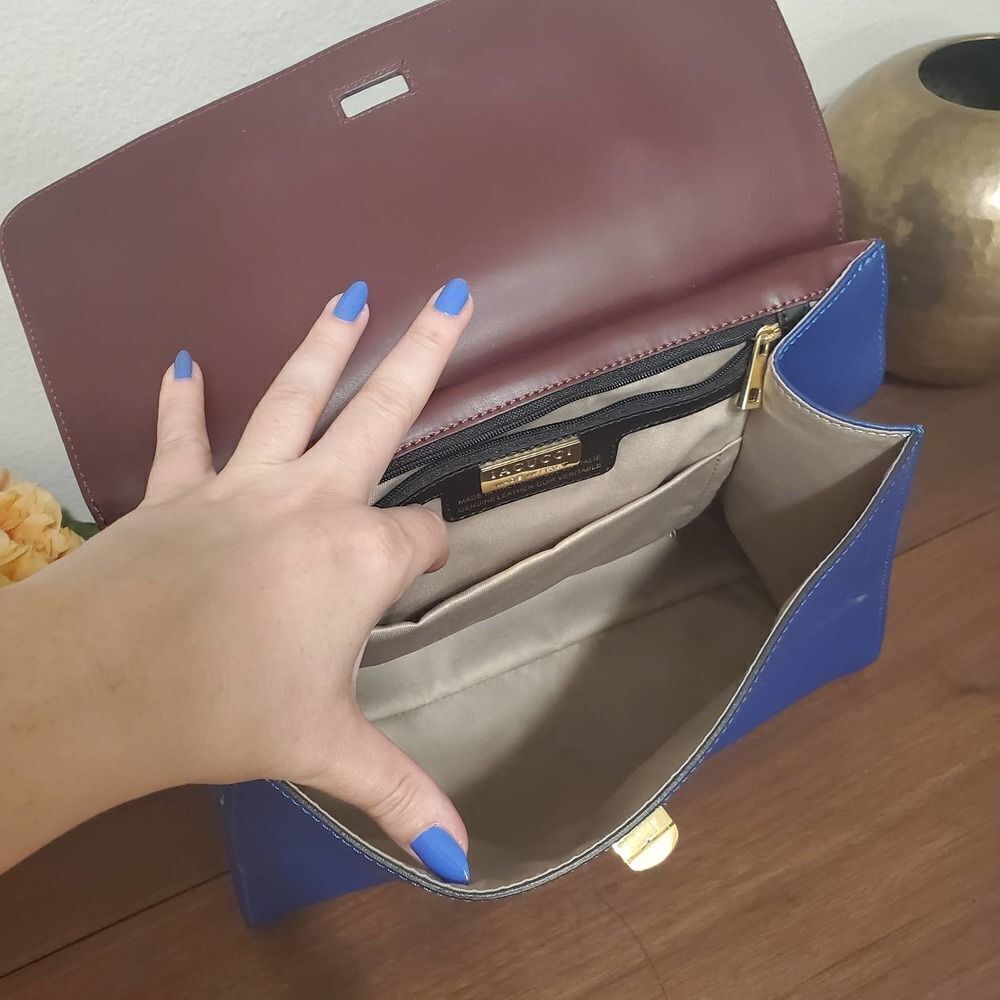 Iacucci Leather Color Block Handbag - Picture 6 of 6